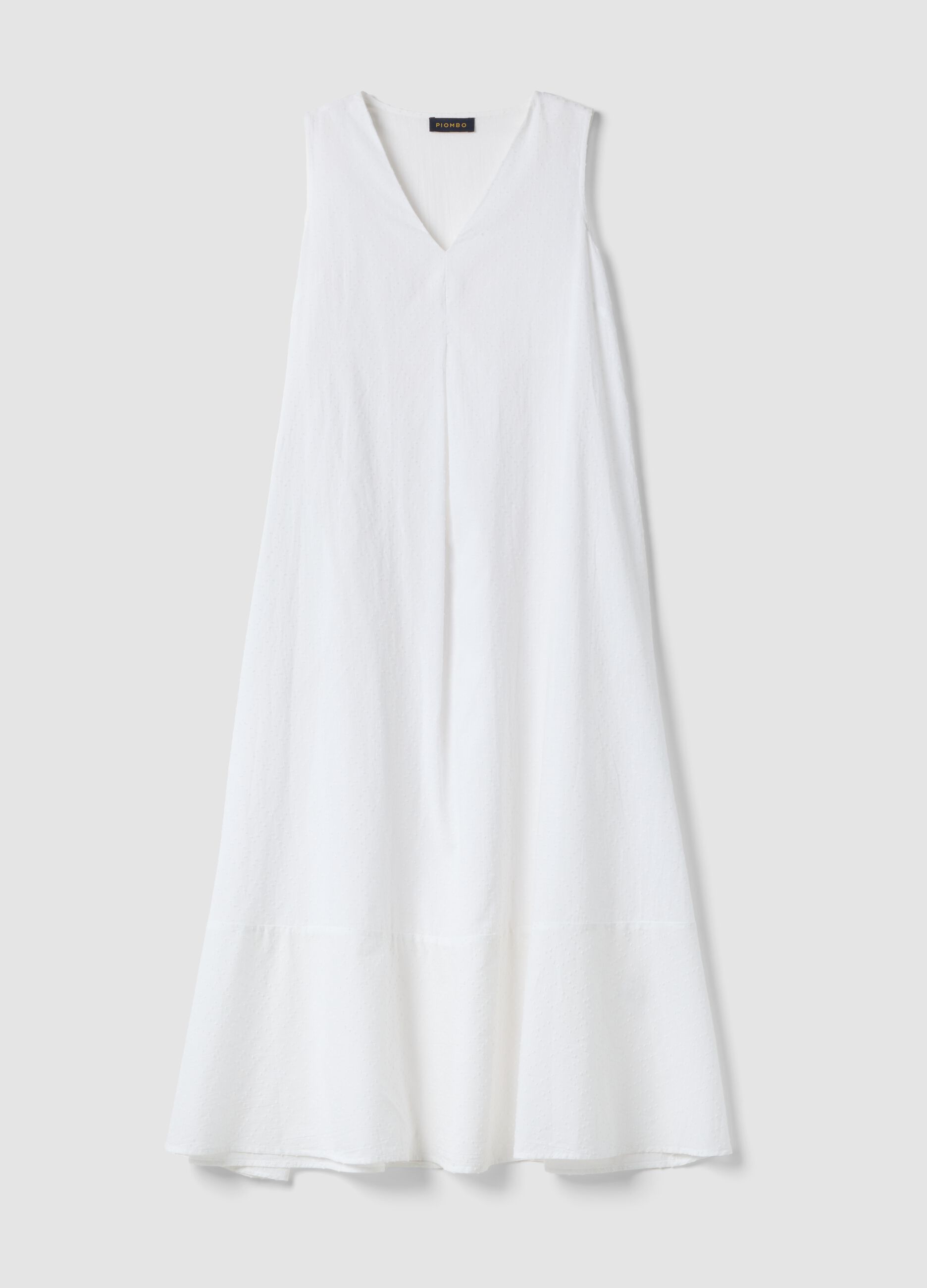 Vestido maxi blanco de algod&oacute;n puro