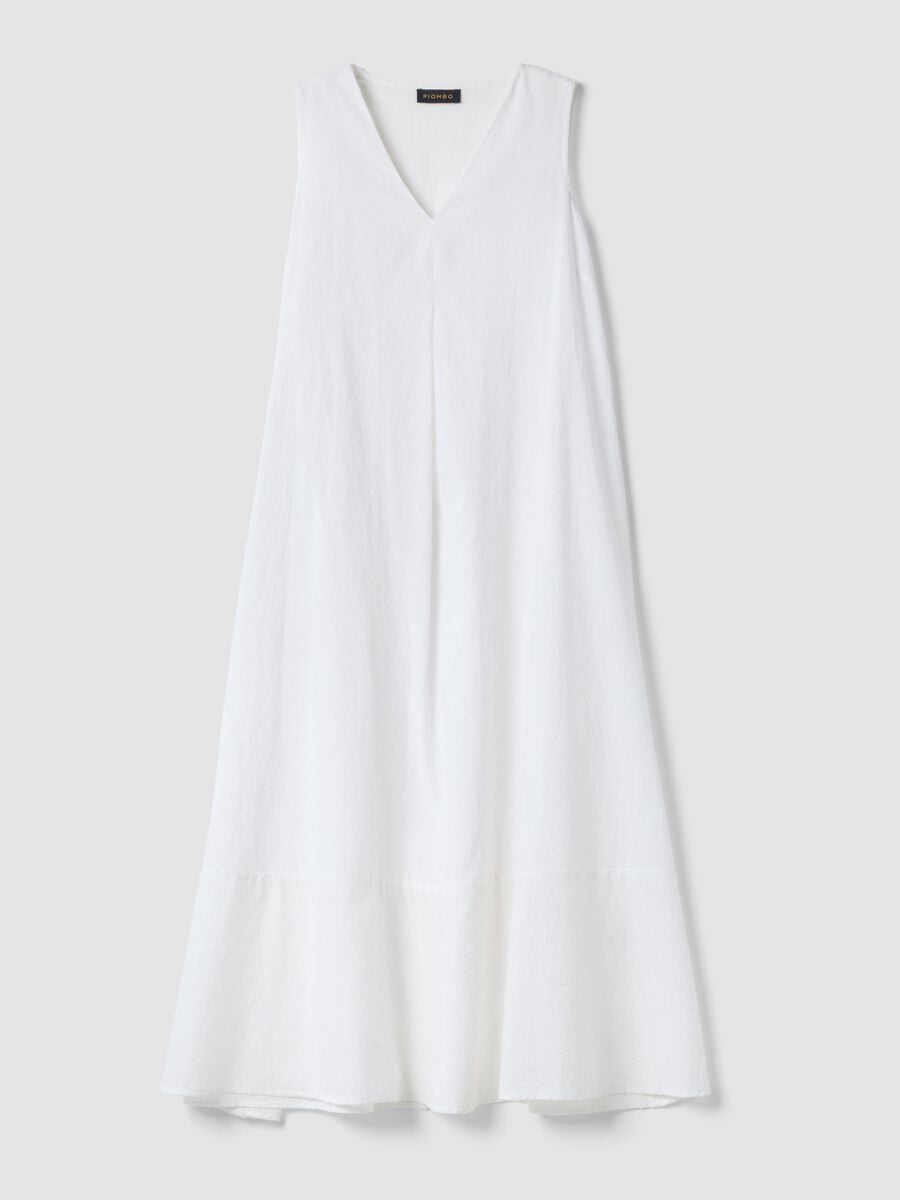 Wei&szlig;es Maxi-Kleid aus reiner Baumwolle_4