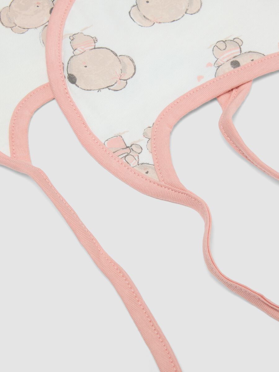 Multipack of colourful pure cotton baby bibs with ties_1