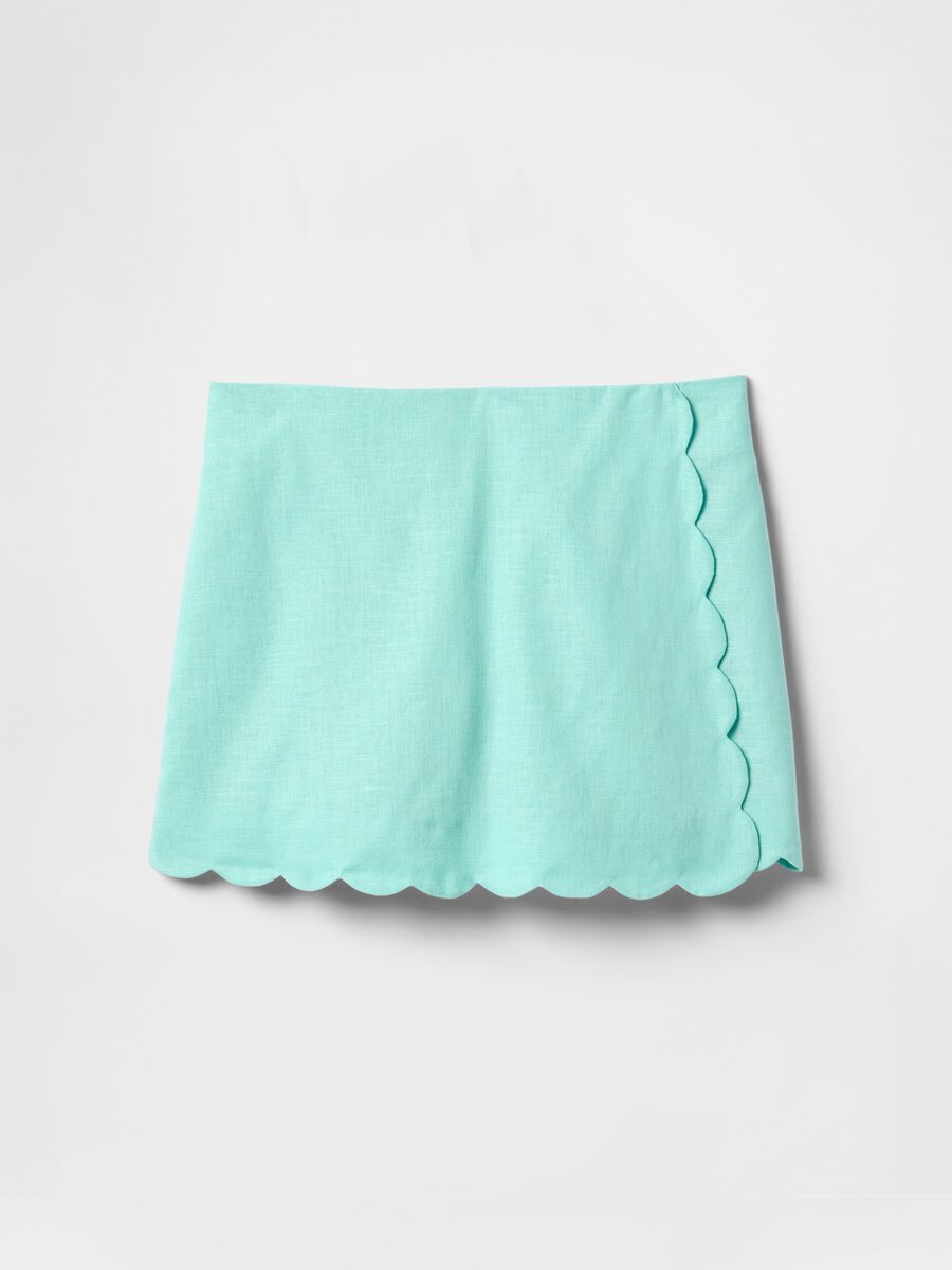 Green Skort with Scalloped Edge_2