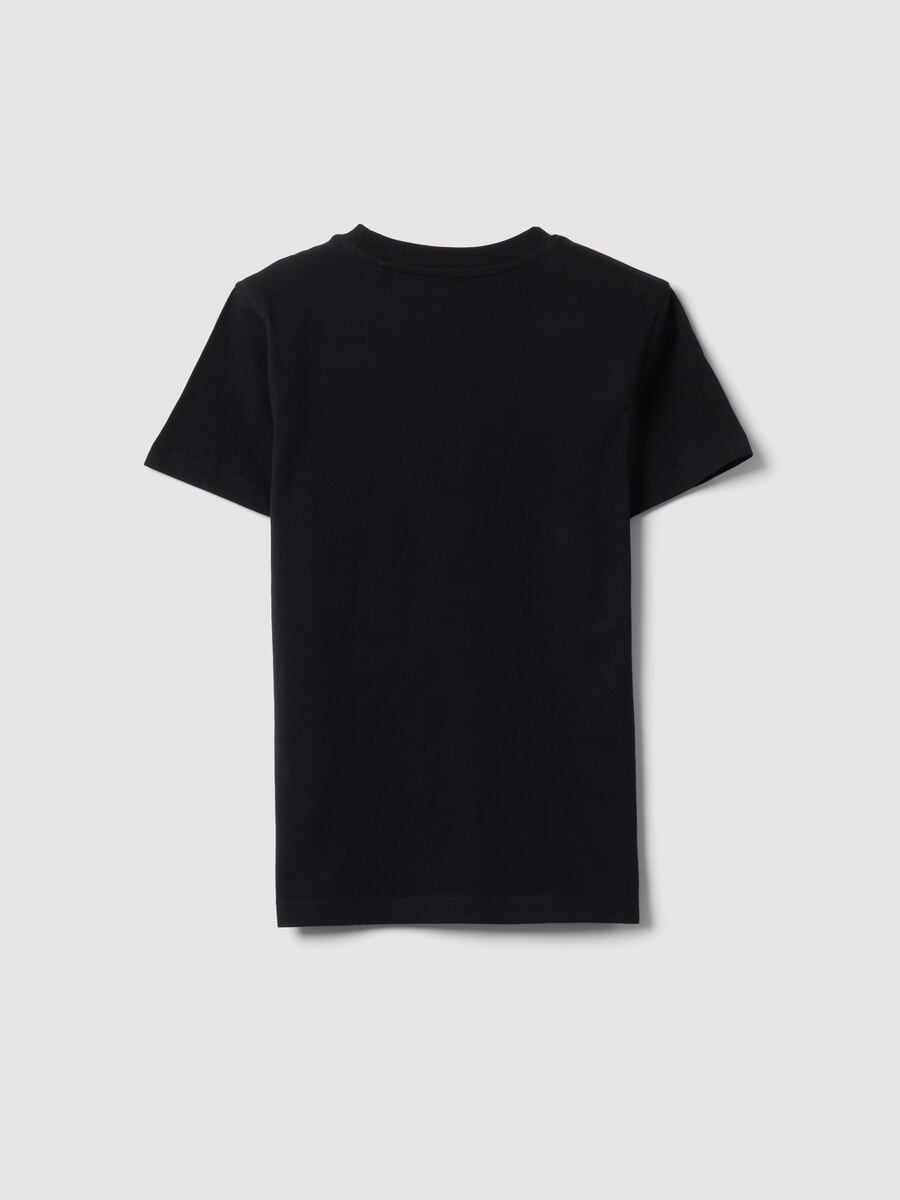 Schwarzes T-Shirt aus Bio-Baumwolle mit kurzen &Auml;rmeln_4