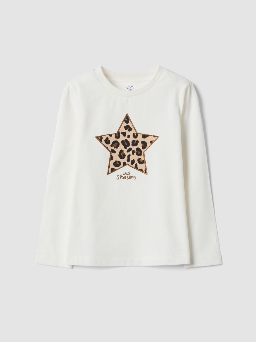 T-shirt bianca in cotone organico elasticizzato girocollo_0