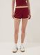 Red pure cotton shorts with elasticated waist, regular fit_1