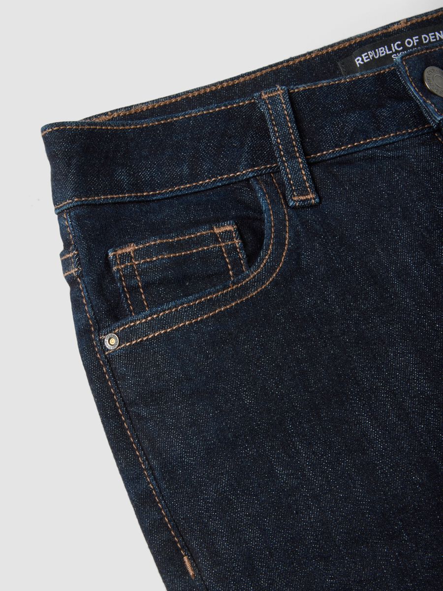 Blue denim skinny-fit jeans in stretch cotton_5