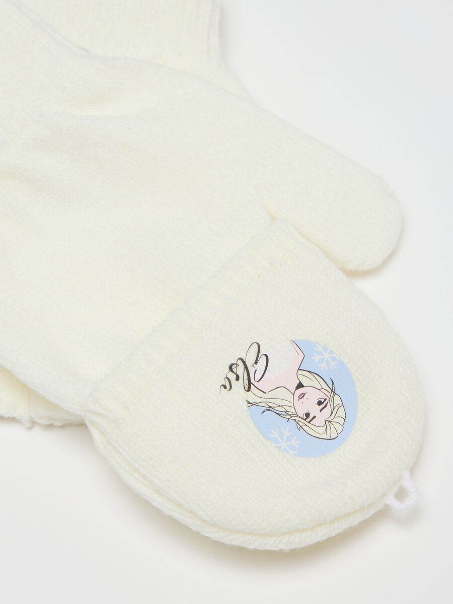 Girls' White Acrylic Gloves_2