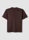 Brown pure cotton crew-neck T-shirt, relaxed fit_6