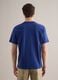 Blaue T-Shirt aus reiner Baumwolle mit Rundhals und entspannter Passform_2