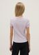 Violett tailliertes Stretch-Baumwoll-T-Shirt f&uuml;r M&auml;dchen_1