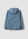 Blue oversized rain jacket with hood and zip for boys_5