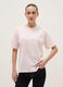 Pink pure cotton regular fit t-shirt with text_0