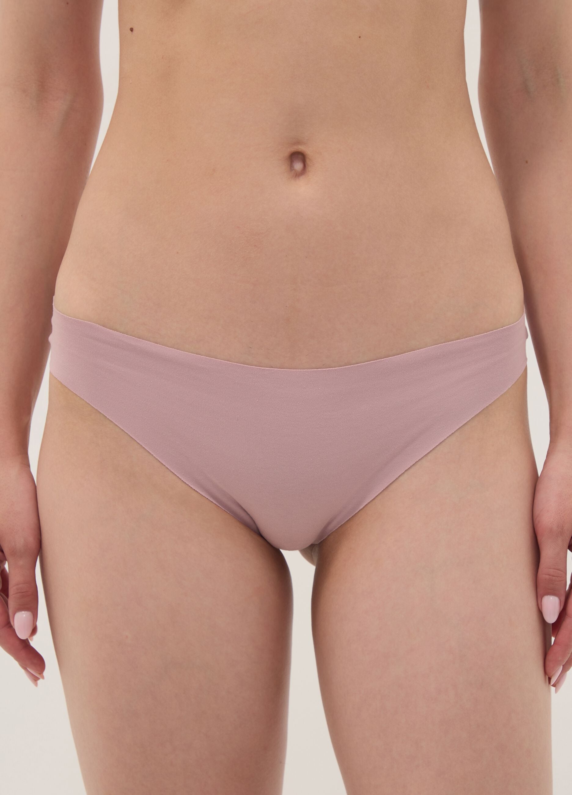 Pink stretch organic cotton briefs