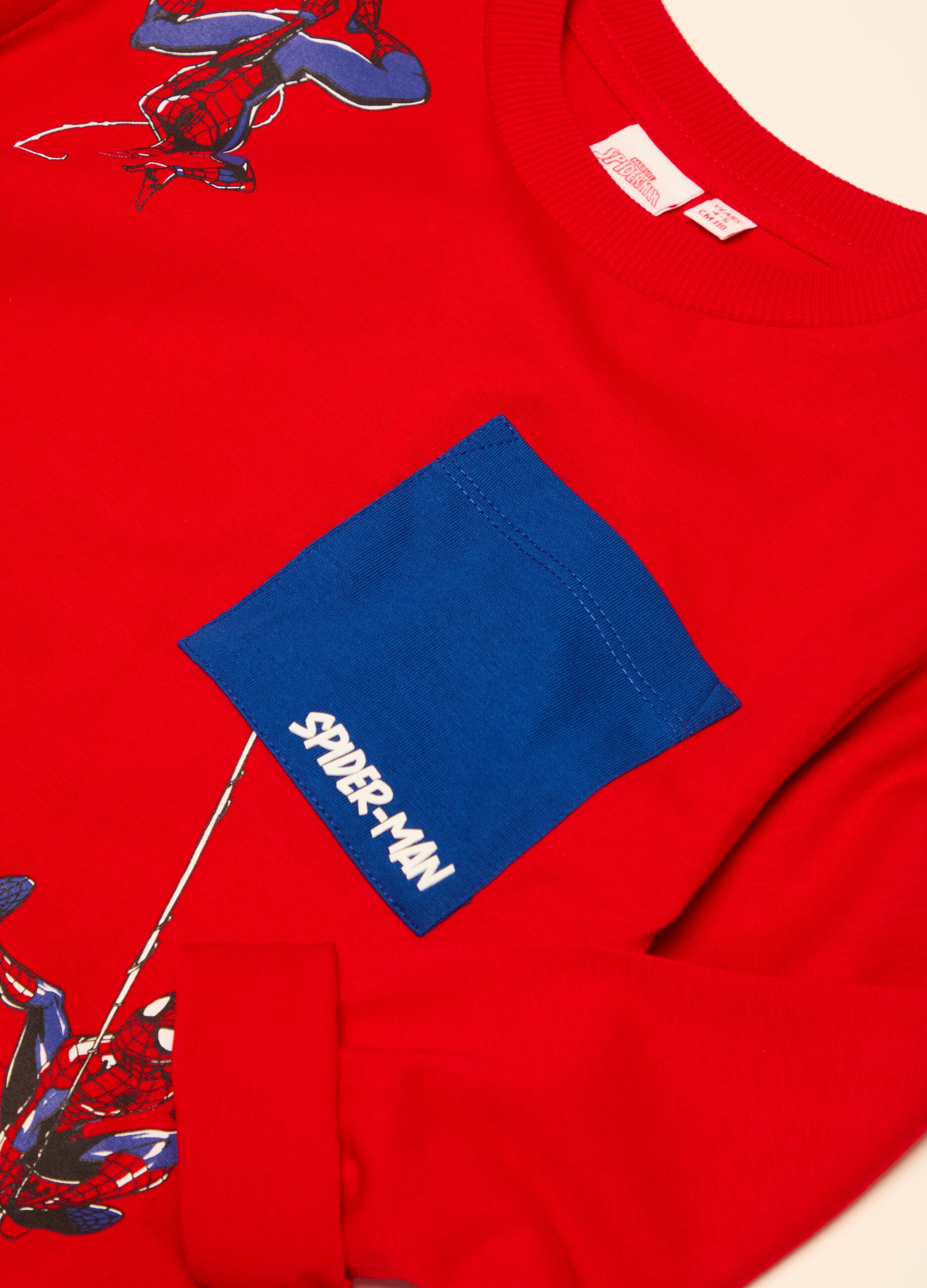 T-shirt with pocket and Spider-Man print