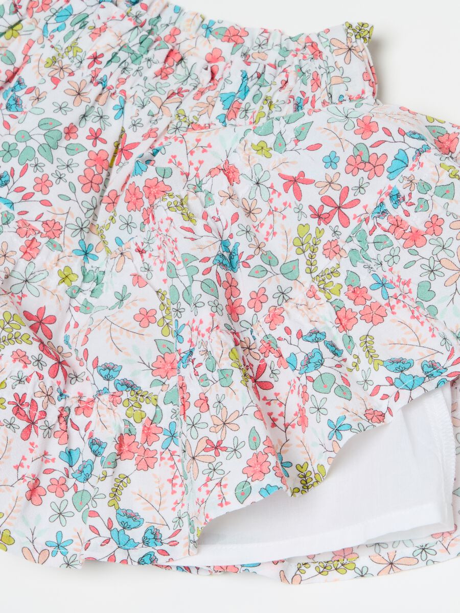 Falda de algodón con estampado floral_2