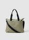 Green tote bag with multiple compartments and adjustable shoulder strap_0