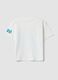 White pure cotton T-shirt with tropical print_1