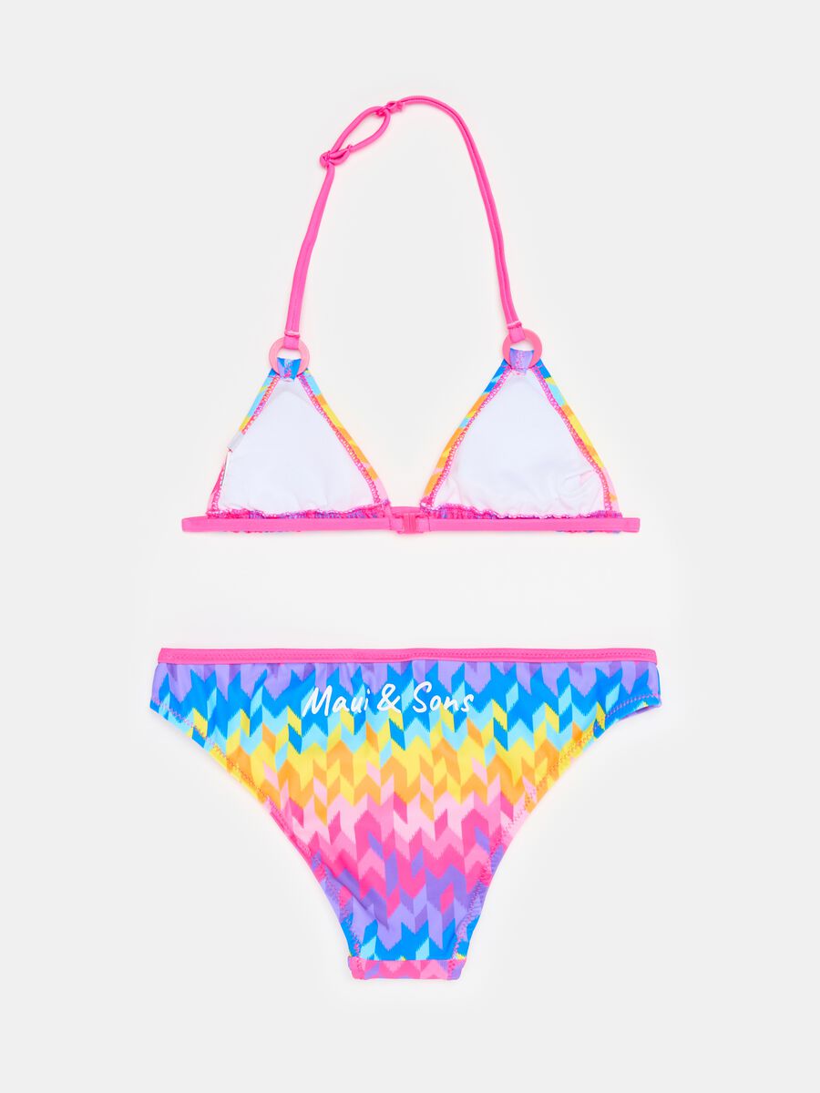 Bikini with multicoloured optical pattern_1