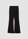 Black flare treggings in organic cotton and stretch viscose_2