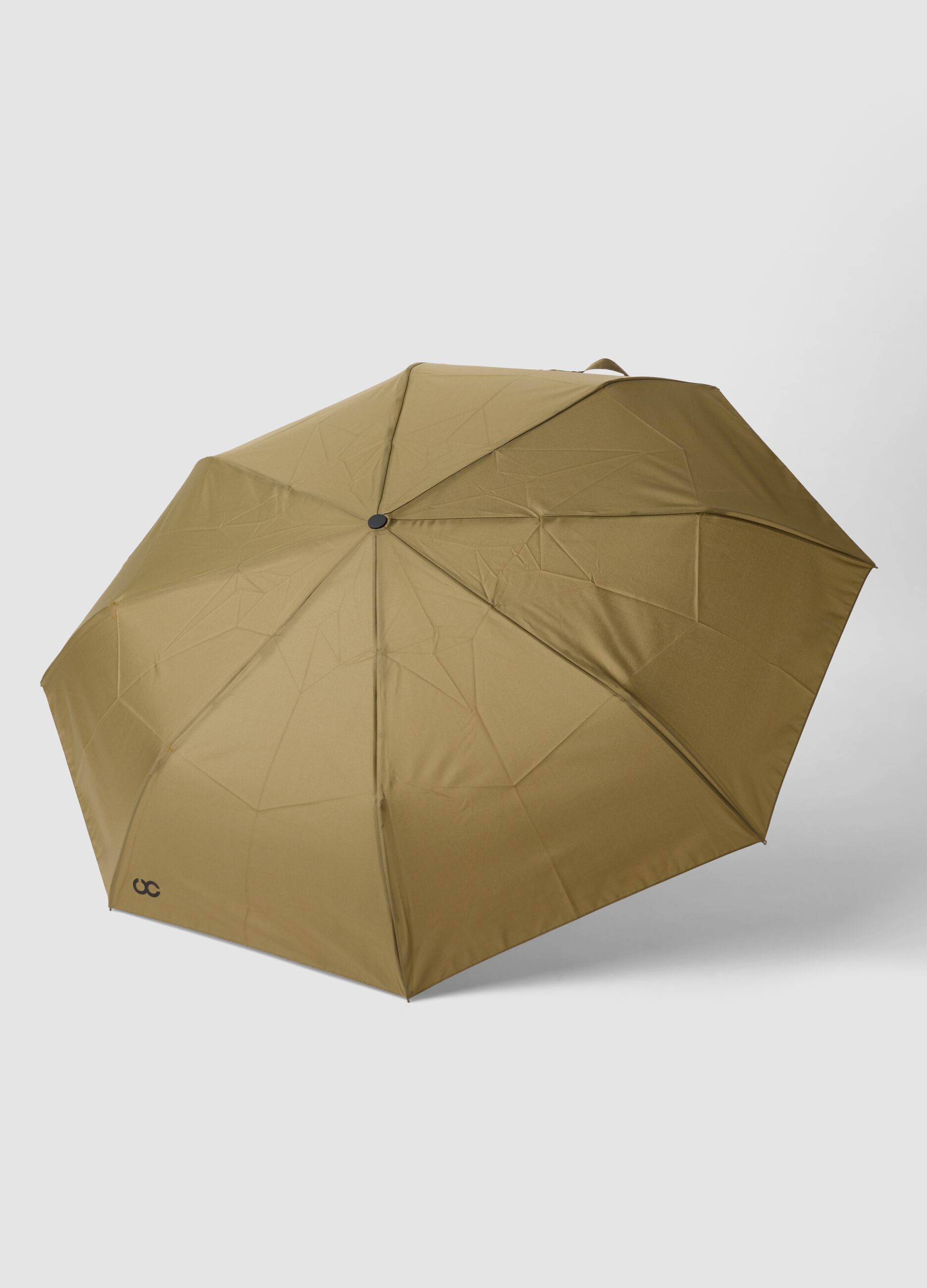 Olive green folding umbrella with sleeve