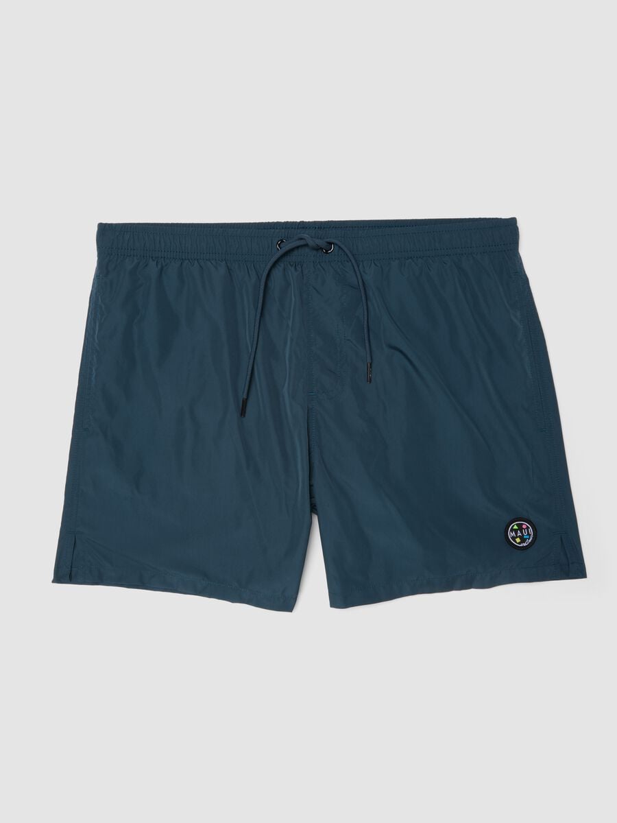 Ba&ntilde;ador tipo b&oacute;xer azul con cintura el&aacute;stica y cord&oacute;n ajustable_4