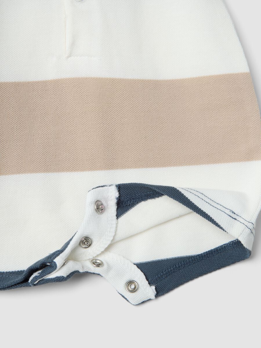 Ranita de algod&oacute;n puro con rayas multicolores para reci&eacute;n nacido_2