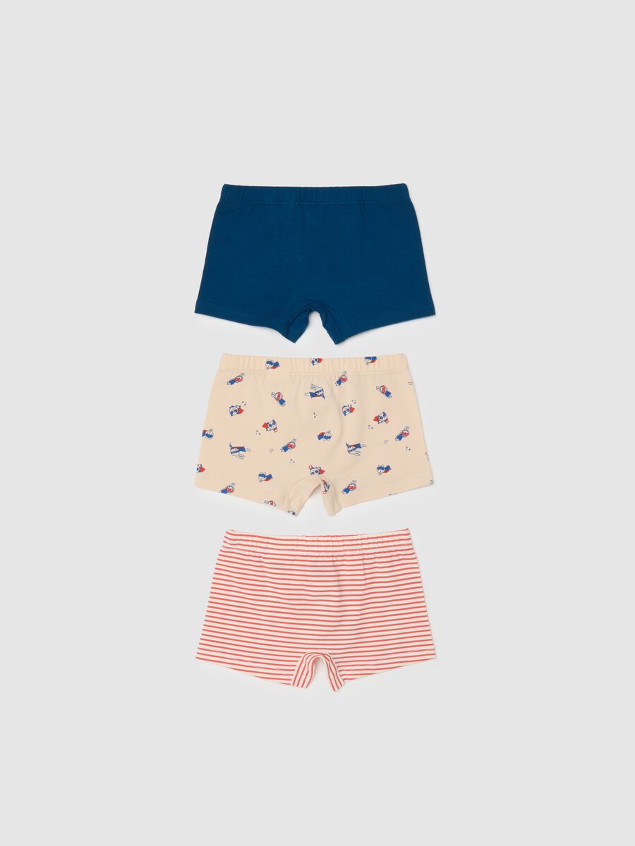 Pack of three multicolour stretch cotton baby boxers regular fit_1