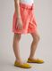 Regular fit pink stretch cotton shorts for girls_1