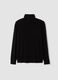Maglia nera in misto viscosa a Dolcevita_2