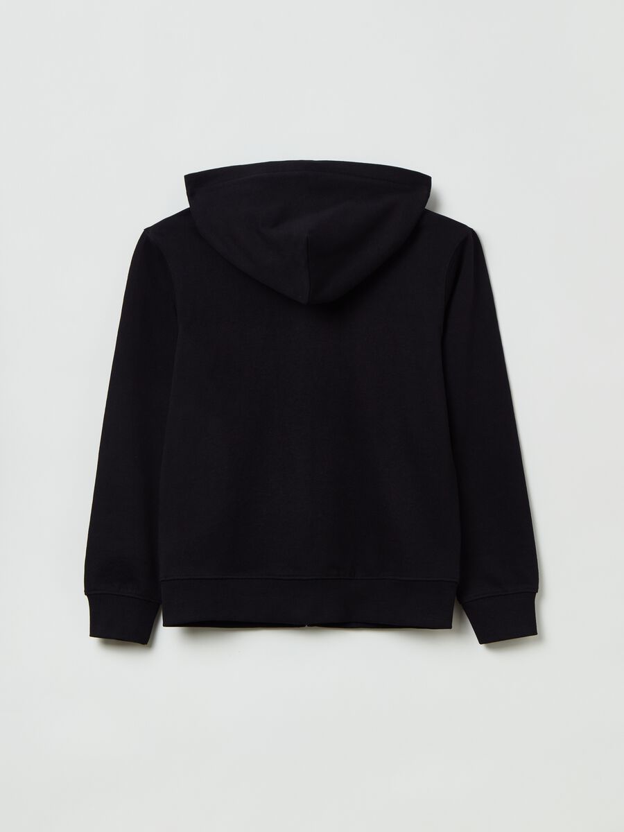 Full-zip sweatshirt in French terry with hood_1