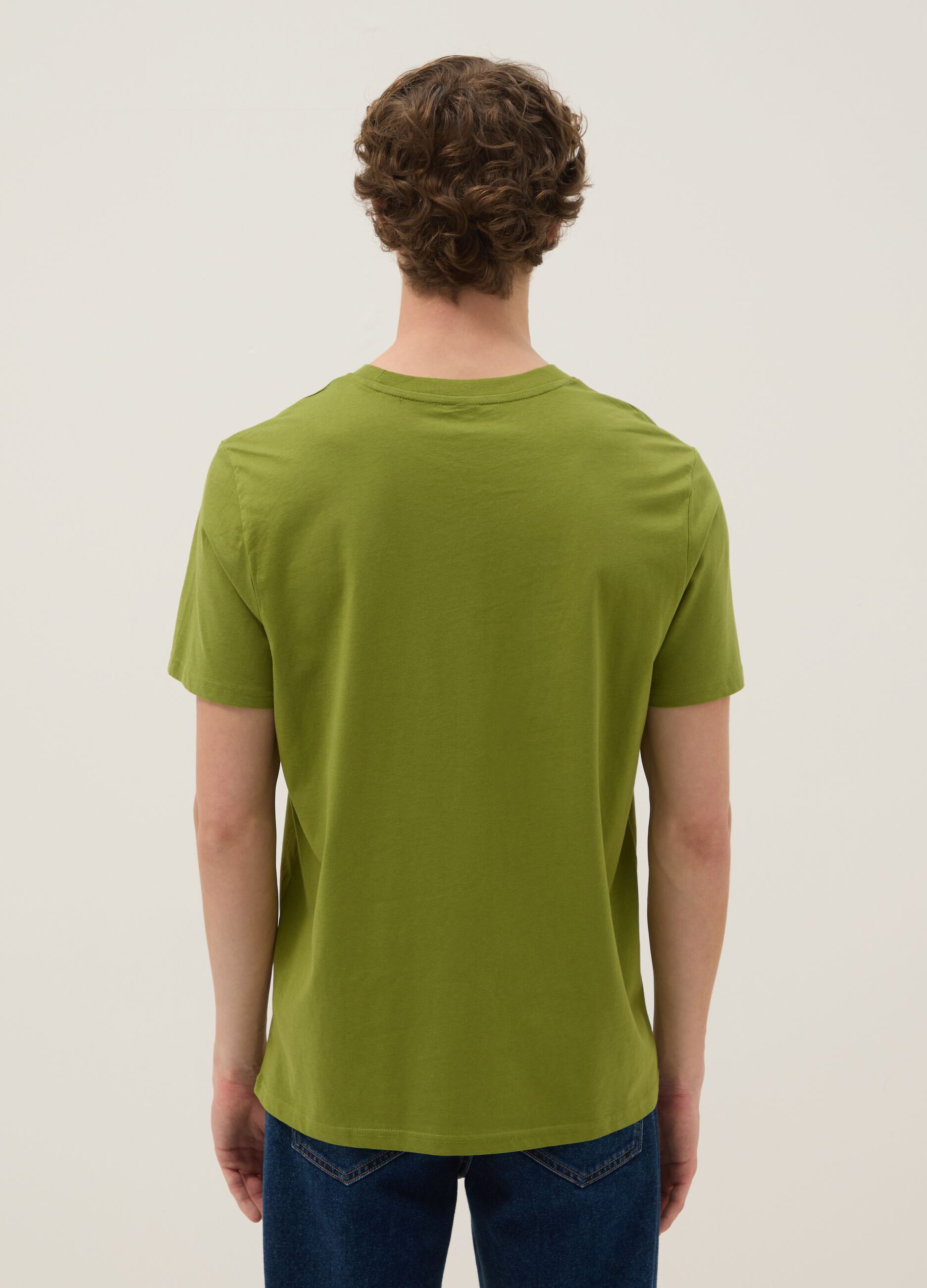 Gr&uuml;nes T-Shirt aus reiner Baumwolle mit Paul-Frank-Print, Regular Fit