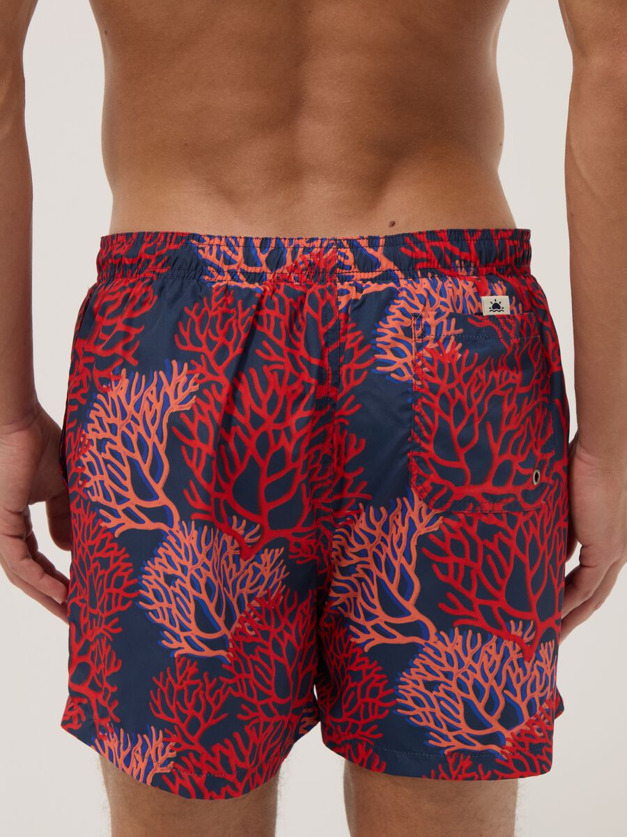 Multicolour coral-print boxer swim shorts_2