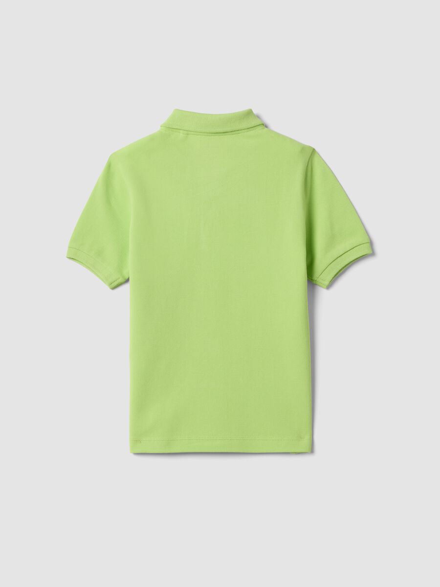Polo vert manches courtes en pur coton bio pour enfant_1