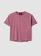 Pink short-sleeve T-shirt in lyocell and cotton blend_4