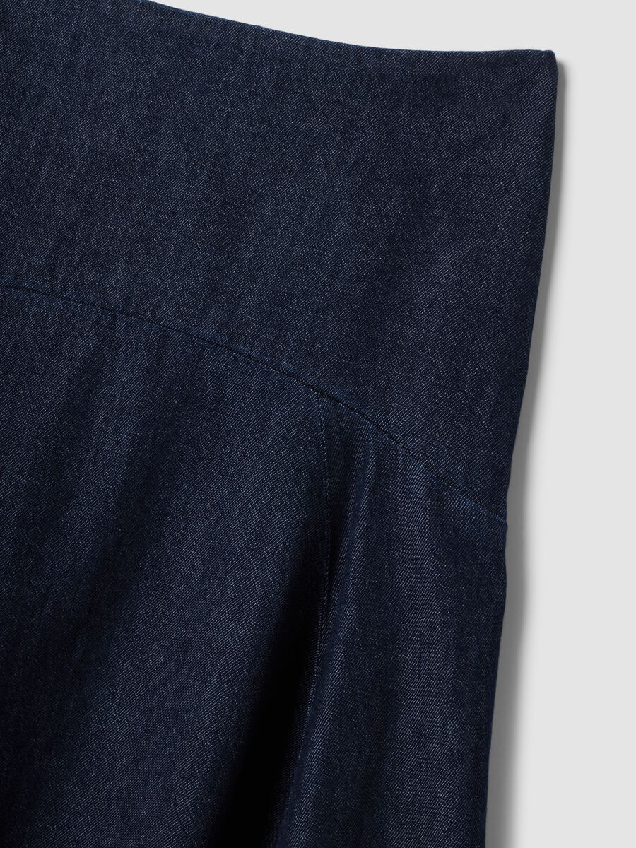 Pure cotton denim midi skirt_5