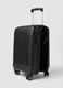 Black hard-shell travel suitcase with wheels_2