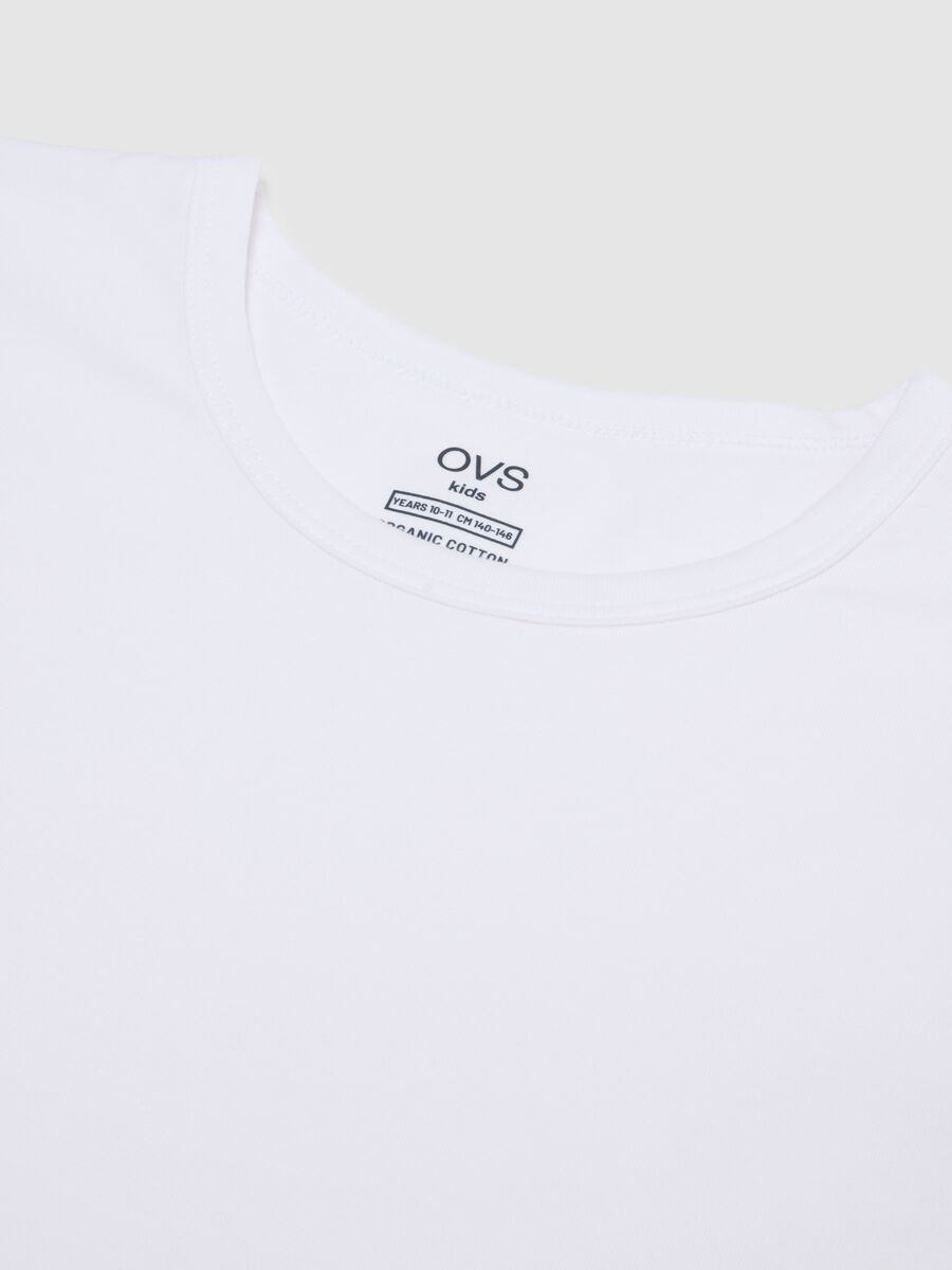 Children's white stretch cotton t-shirt twin pack, regular fit_3