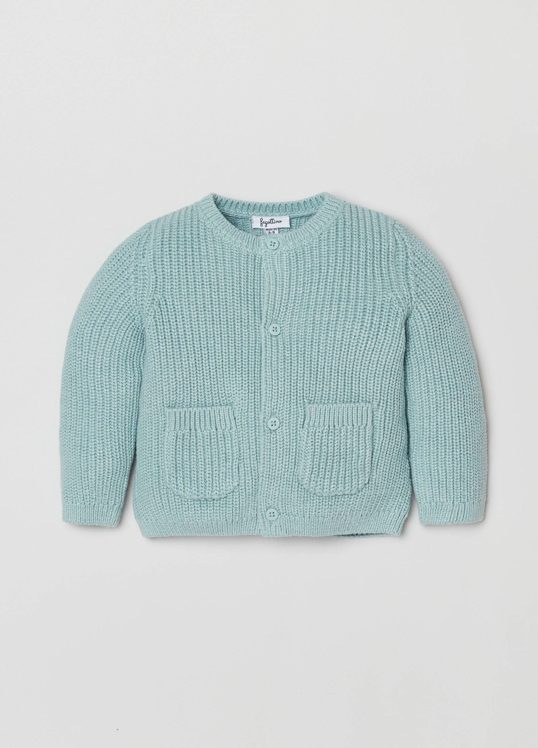Cardigan in ribbed jersey_0