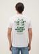 Wei&szlig;es T-Shirt aus reiner Baumwolle mit Print, Regular Fit_2