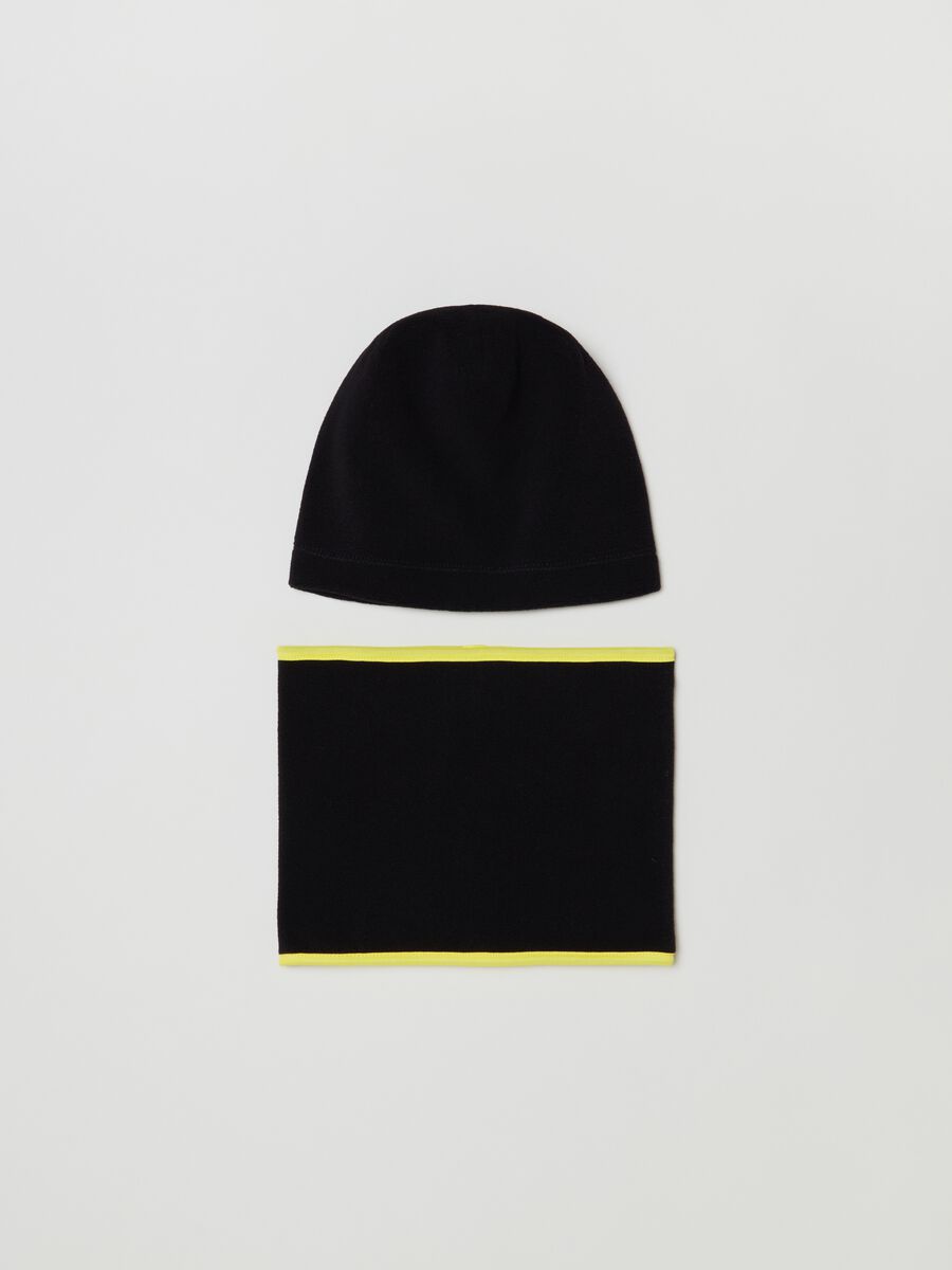 Fleece hat and neck warmer set_0