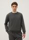 Grey Cotton Blend Crew Neck Sweatshirt Regular Fit_0