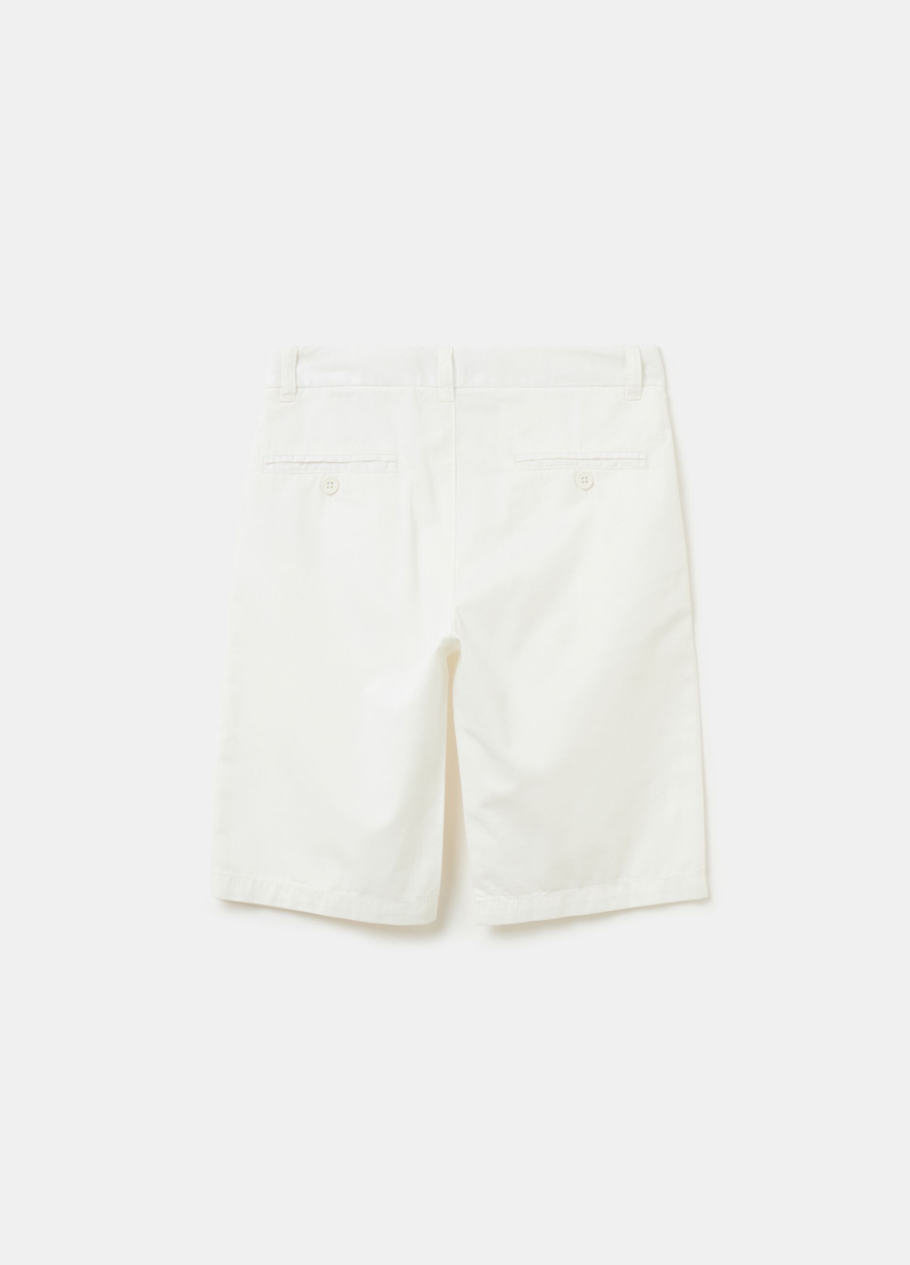 Bermuda shorts in linen and cotton