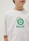 Camiseta branca infantil oversized de algod&atilde;o puro com log&oacute;tipo Boston Celtics_2