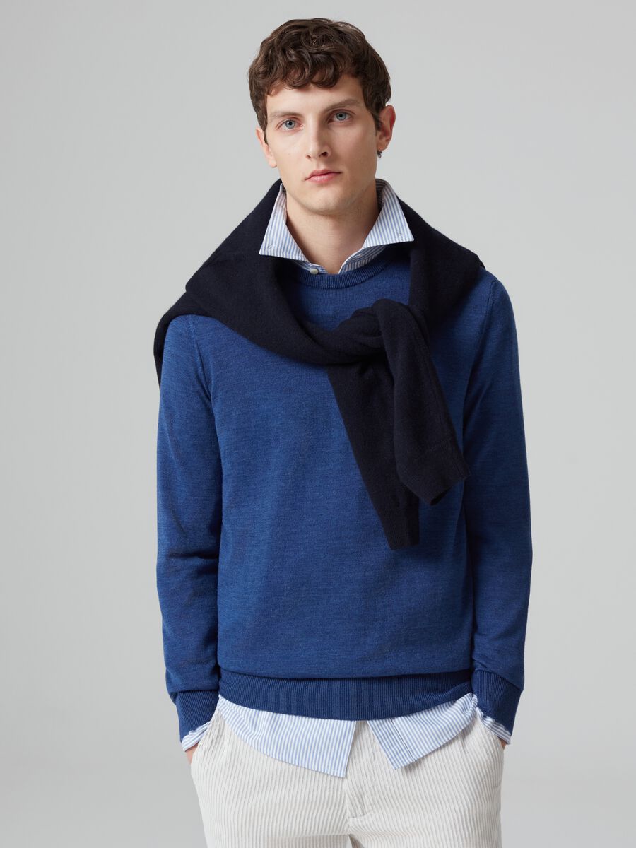 Crew-neck Merino wool pullover_1