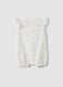 Pure white cotton baby girl's romper with ruffles_1