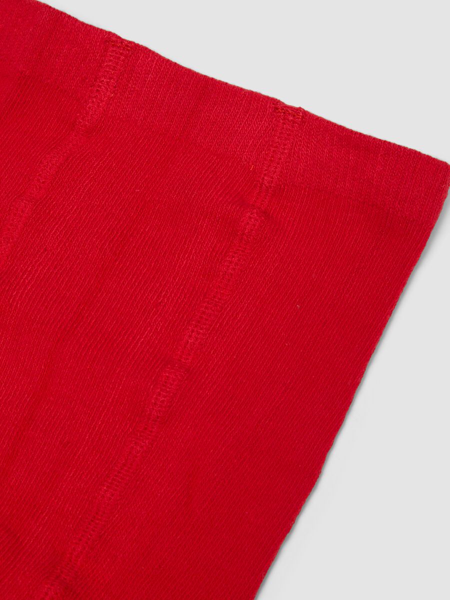 Red organic stretch-cotton tights_1