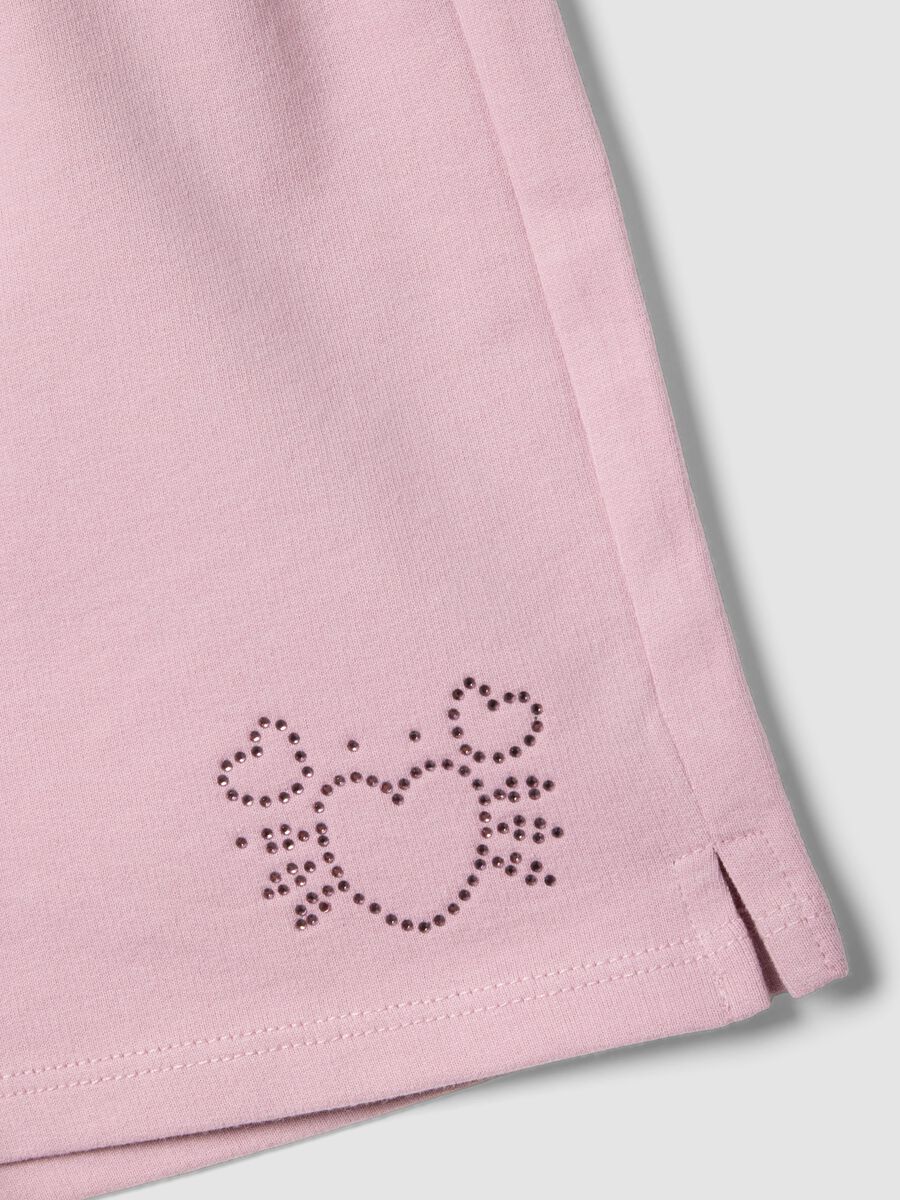 Short rose en pur coton pour fille avec taille &eacute;lastiqu&eacute;e_2