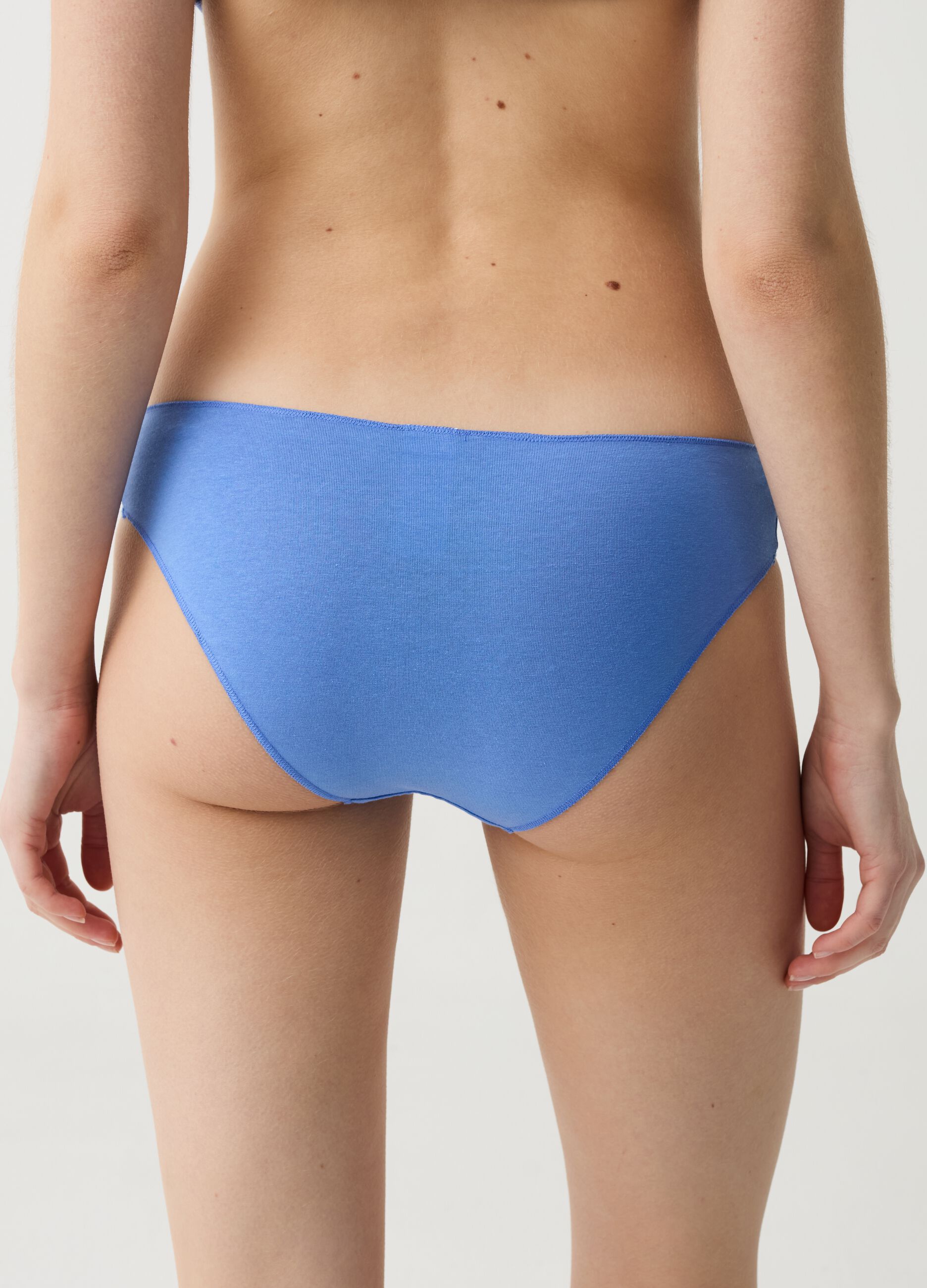 Two-pack stretch organic cotton briefs with pattern