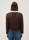 Brown pure cotton sweater with perforated pattern, regular fit_2
