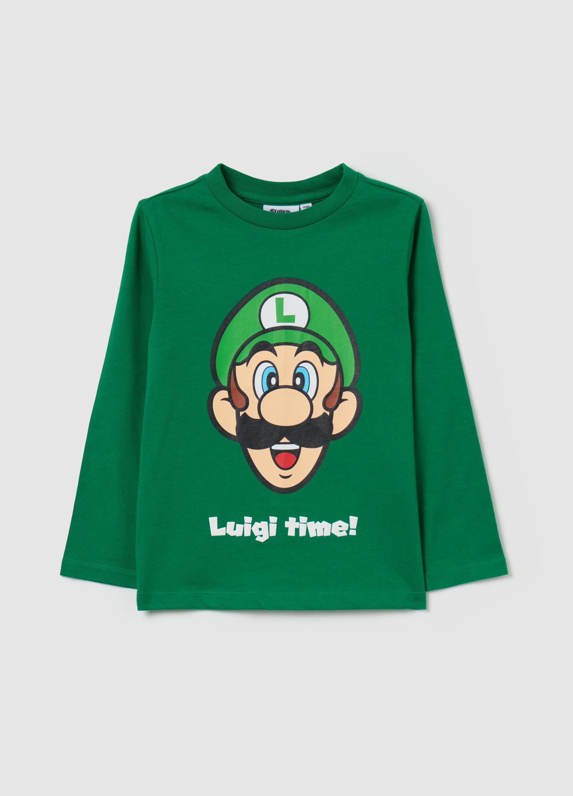 Long-sleeved T-shirt with Super Mario™ Luigi print