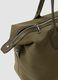 Green handbag with double handles and zip fastening_2
