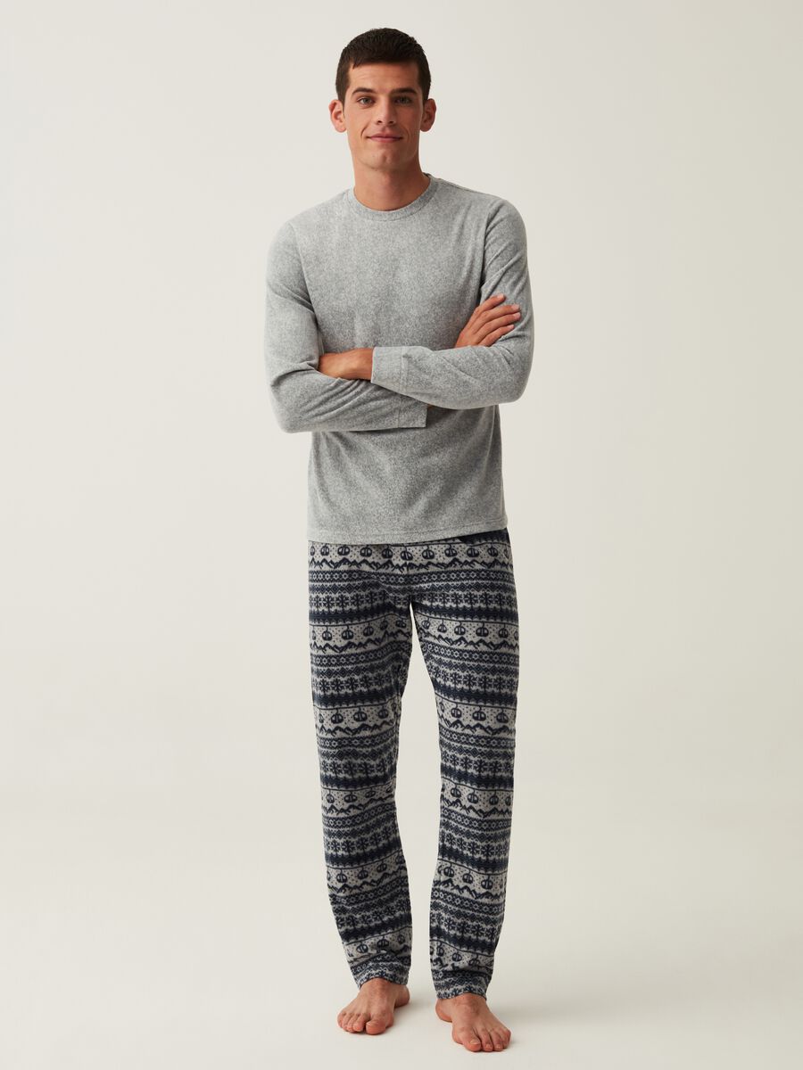 Fleece pyjamas with Norwegian pattern_0
